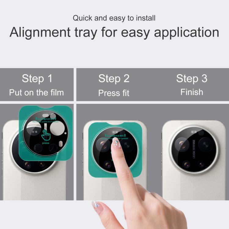 For Xiaomi 17 Ultra by Leica imak Black Version HD Glass Rear Camera Lens Film, Self-positioning Version