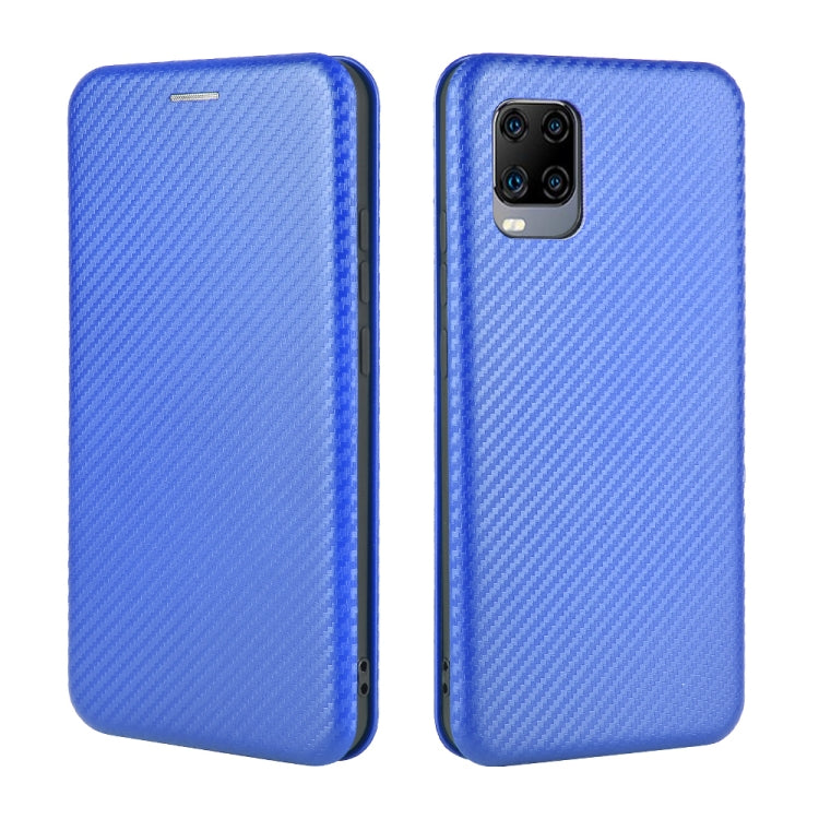For ZTE Axon 11 5G Carbon Fiber Texture Horizontal Flip TPU + PC + PU Leather Case with Card Slot