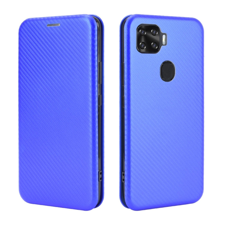 For ZTE A1 ZTG01 5G Carbon Fiber Texture Horizontal Flip TPU + PC + PU Leather Case with Card Slot