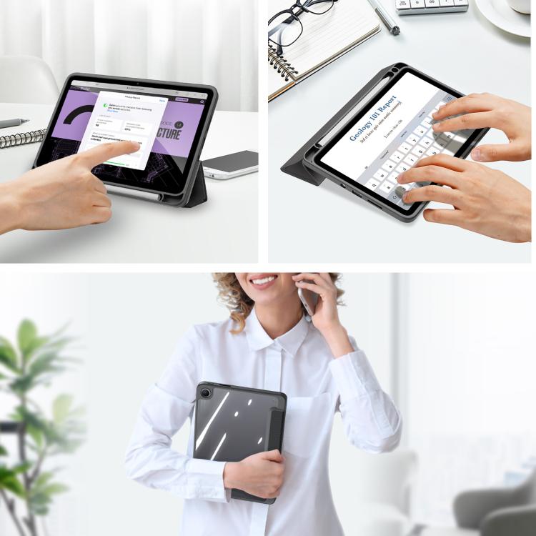 For Redmi Pad 2 SE 9.7 inch 2026 DUX DUCIS TOBY Series Antiskid Leather Tablet Case with Sleep / Wake-up Function