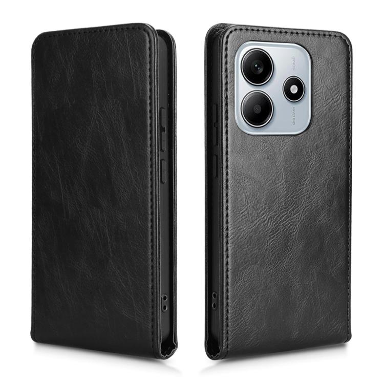 For Redmi Note 14 5G Magnetic Vertical Flip Leather Phone Case