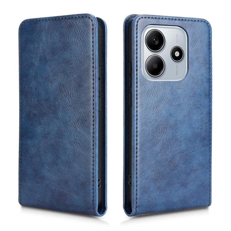 For Redmi Note 14 5G Magnetic Vertical Flip Leather Phone Case