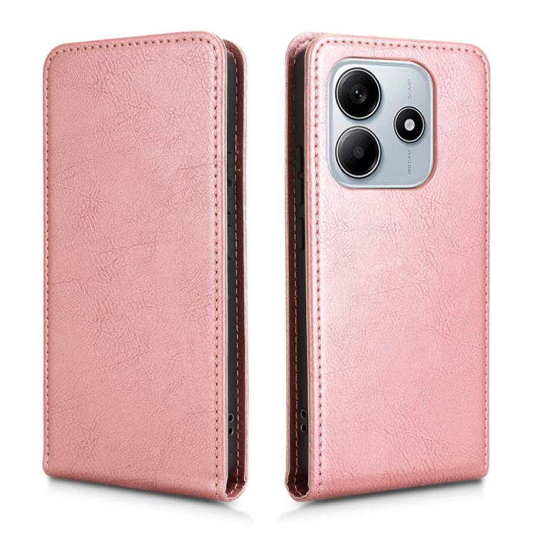 For Redmi Note 14 5G Magnetic Vertical Flip Leather Phone Case