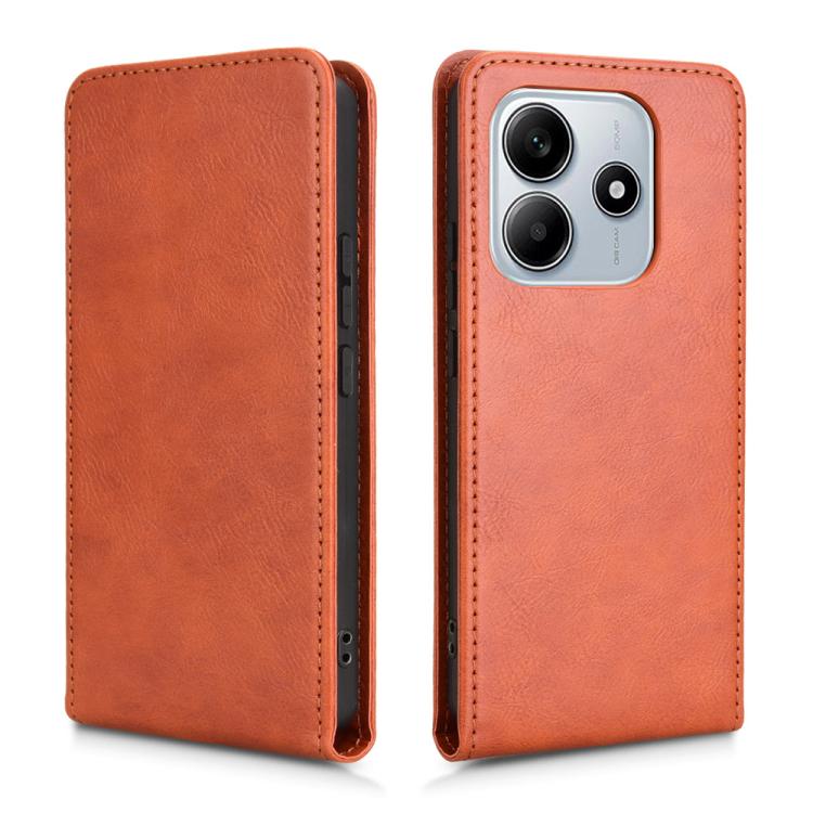For Redmi Note 14 5G Magnetic Vertical Flip Leather Phone Case