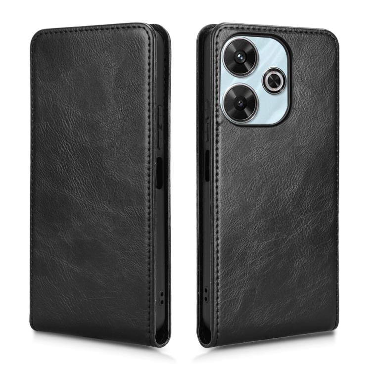 For Redmi 13 4G / Note 13R 5G Magnetic Vertical Flip Leather Phone Case
