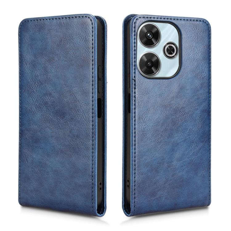 For Redmi 13 4G / Note 13R 5G Magnetic Vertical Flip Leather Phone Case