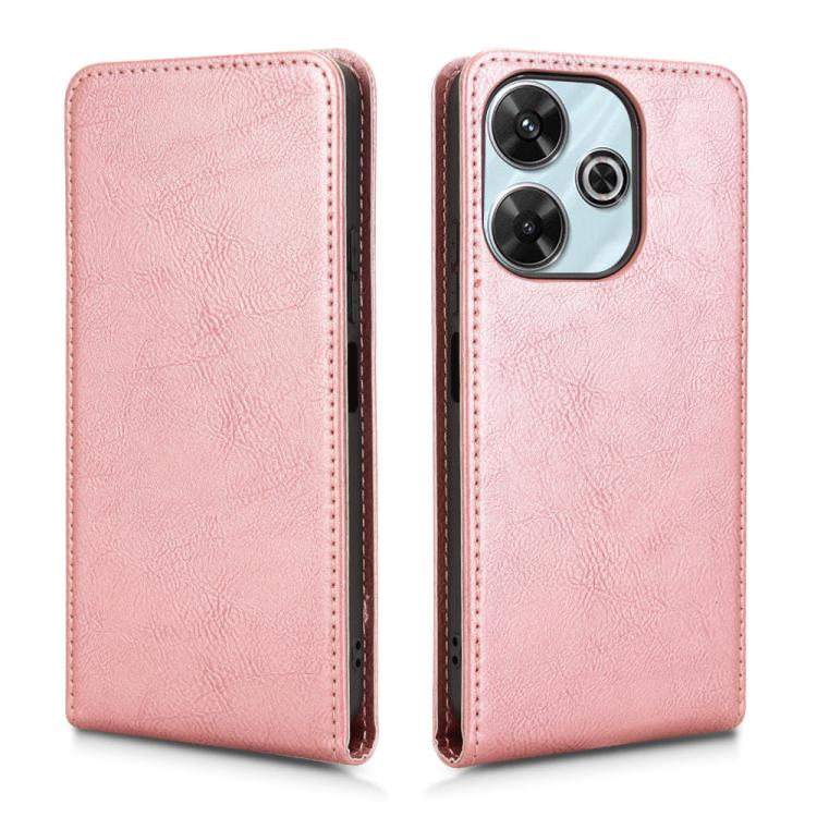 For Redmi 13 4G / Note 13R 5G Magnetic Vertical Flip Leather Phone Case