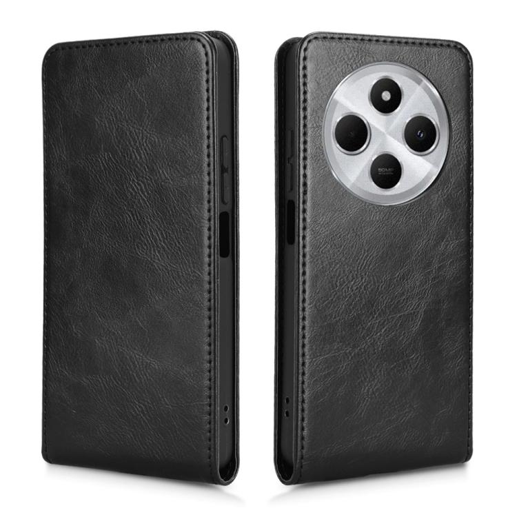 For Redmi 14C 4G / 14R 5G Magnetic Vertical Flip Leather Phone Case