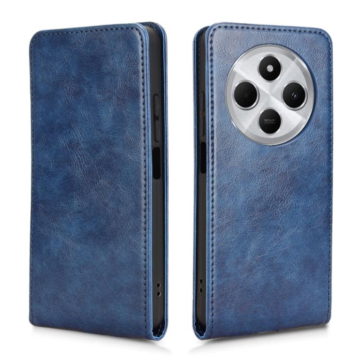 For Redmi 14C 4G / 14R 5G Magnetic Vertical Flip Leather Phone Case