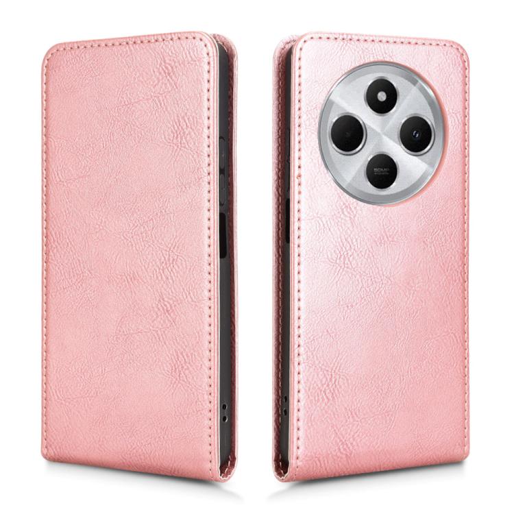 For Redmi 14C 4G / 14R 5G Magnetic Vertical Flip Leather Phone Case