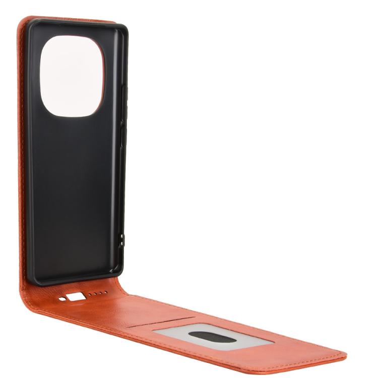 For Redmi Note 14 Pro 5G / Note 14 Pro+ Magnetic Vertical Flip Leather Phone Case