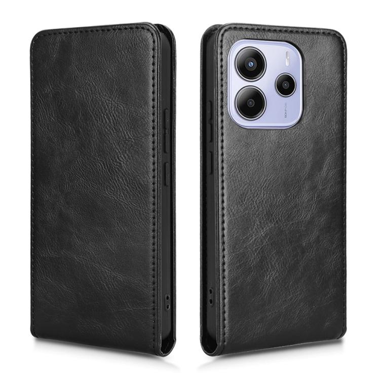 For Redmi Note 14 4G 163.25mm Magnetic Vertical Flip Leather Phone Case
