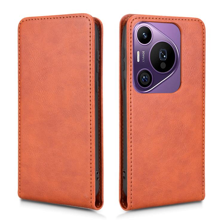 For Huawei Pura 70 Pro 5G / 70 Pro+ 5G Magnetic Vertical Flip Leather Phone Case