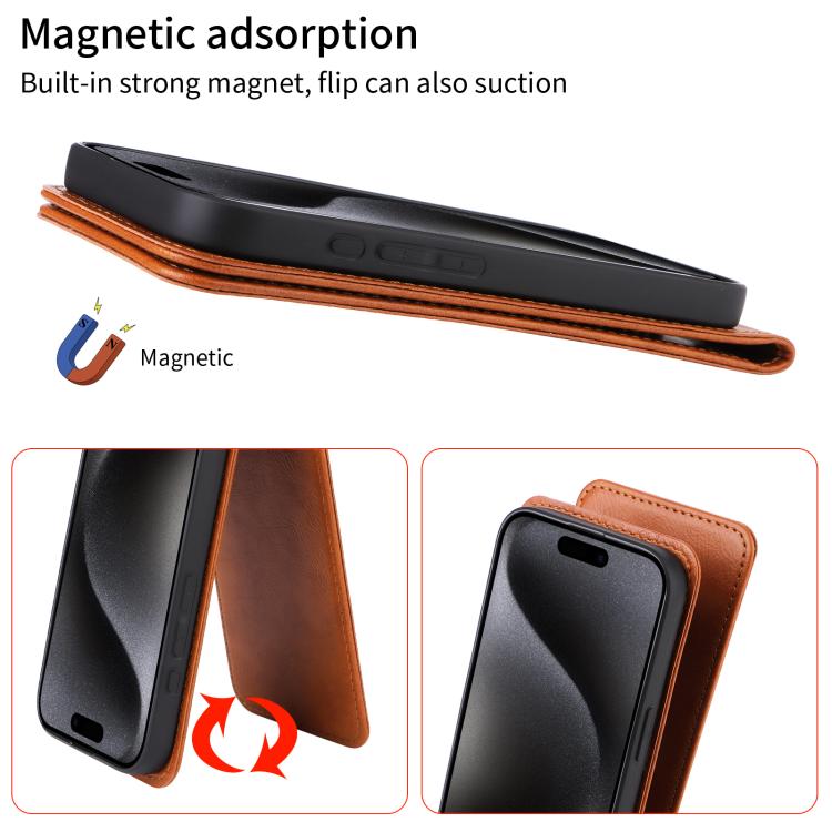 For Huawei Mate 70 Pro / 70 Pro+ Magnetic Vertical Flip Leather Phone Case