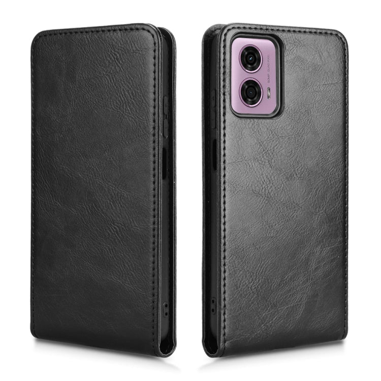 For Motorola Moto G04 / G24 / G24 Power Magnetic Vertical Flip Leather Phone Case