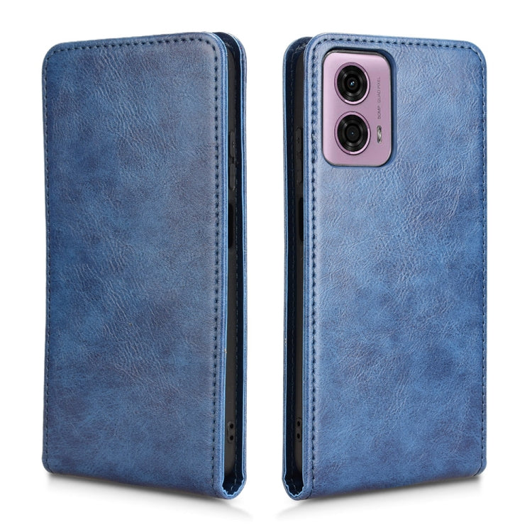 For Motorola Moto G04 / G24 / G24 Power Magnetic Vertical Flip Leather Phone Case