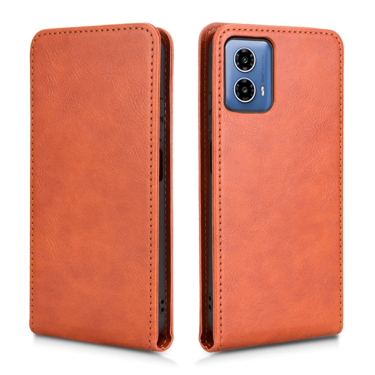 For Motorola Moto G34 5G / G45 5G Magnetic Vertical Flip Leather Phone Case