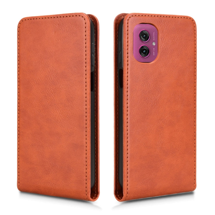 For Motorola Moto G55 5G Magnetic Vertical Flip Leather Phone Case