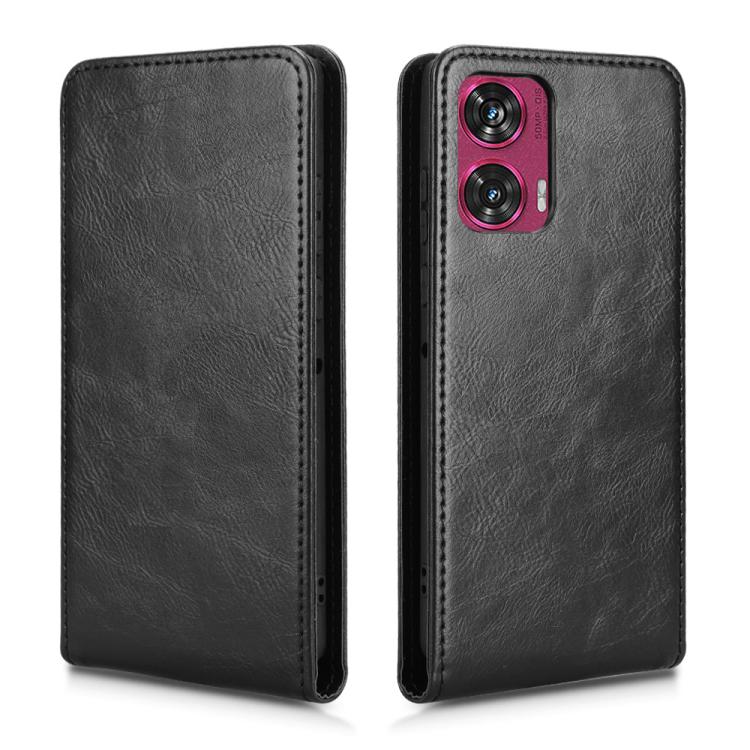 For Motorola Edge 50 Fusion 5G Magnetic Vertical Flip Leather Phone Case