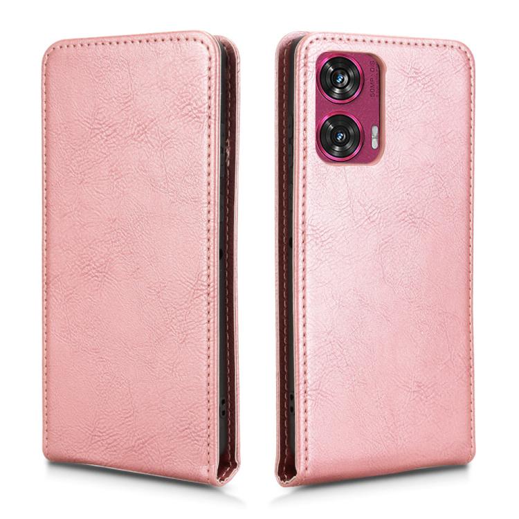For Motorola Edge 50 Fusion 5G Magnetic Vertical Flip Leather Phone Case