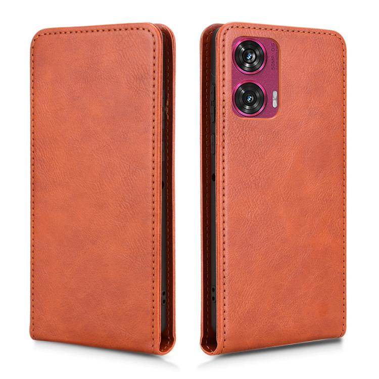 For Motorola Edge 50 Fusion 5G Magnetic Vertical Flip Leather Phone Case
