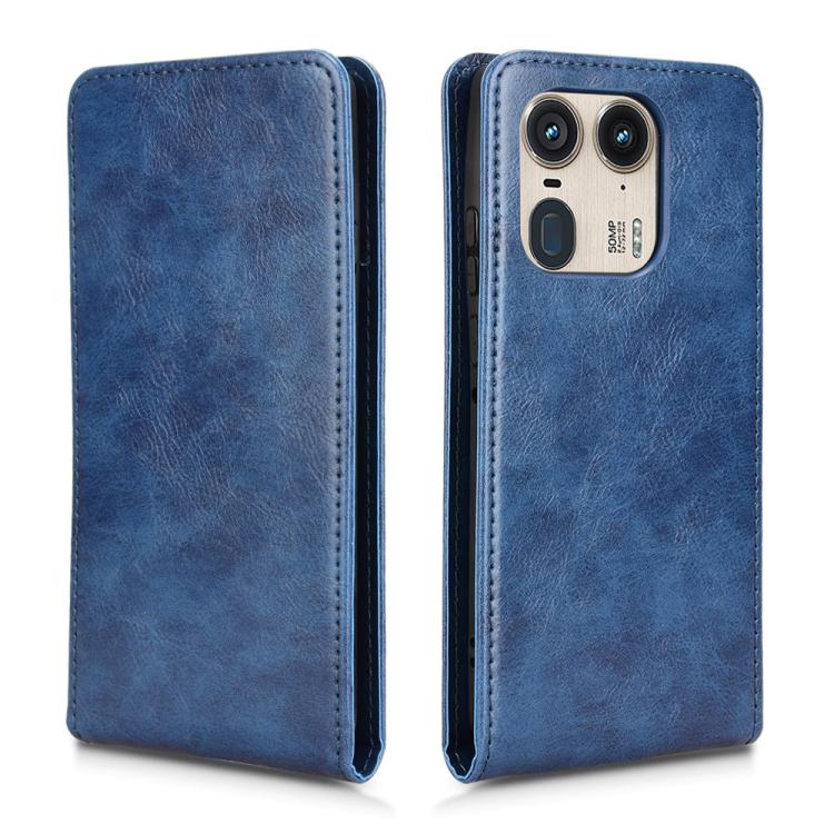 For Motorola Edge 50 Ultra 5G Magnetic Vertical Flip Leather Phone Case