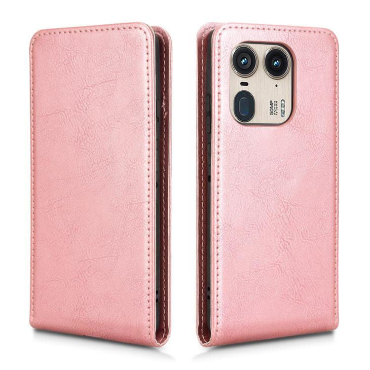 For Motorola Edge 50 Ultra 5G Magnetic Vertical Flip Leather Phone Case