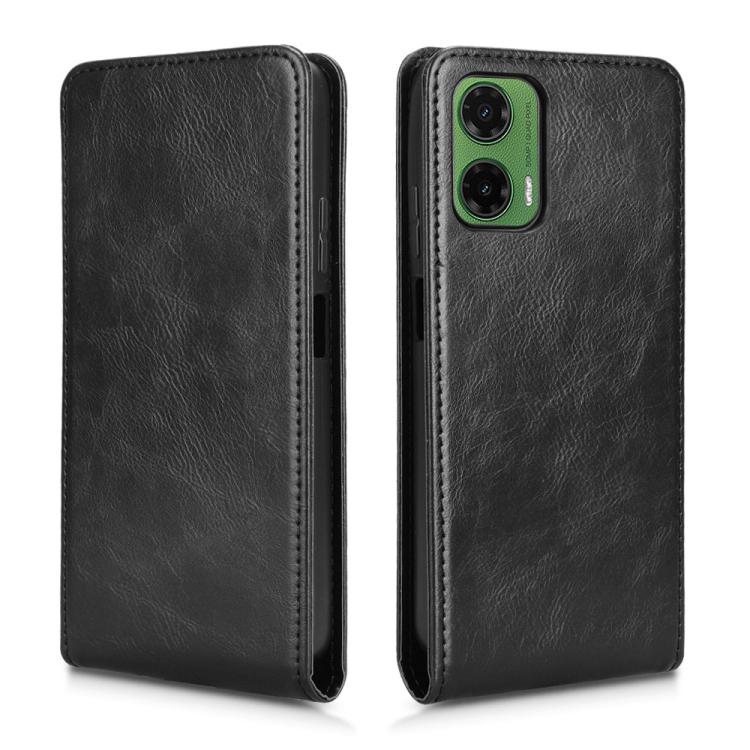 For Motorola Moto G35 5G Magnetic Vertical Flip Leather Phone Case