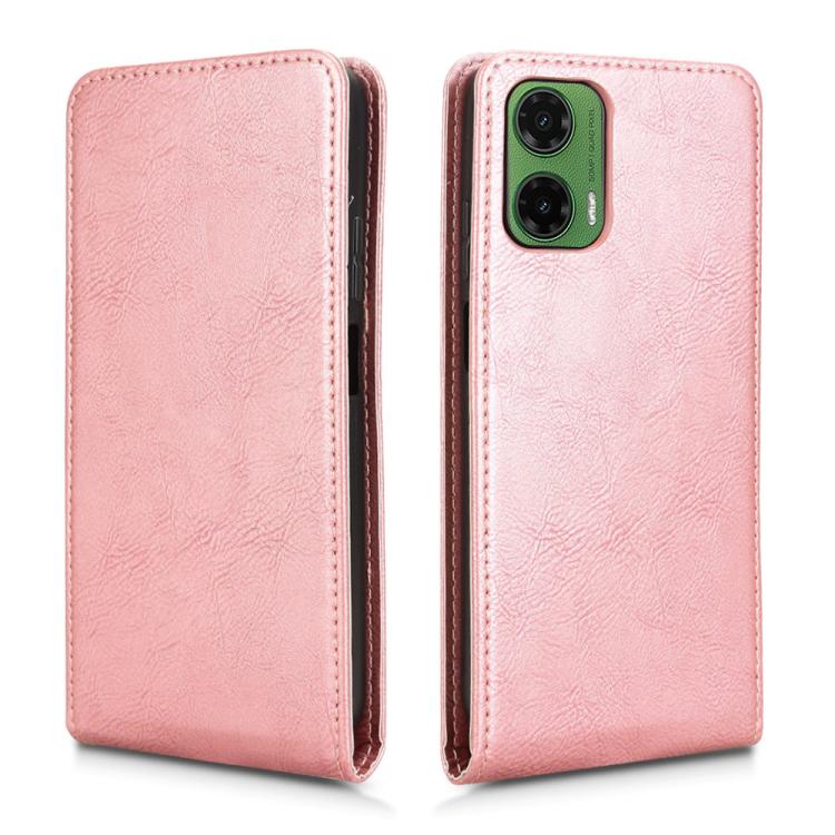 For Motorola Moto G35 5G Magnetic Vertical Flip Leather Phone Case