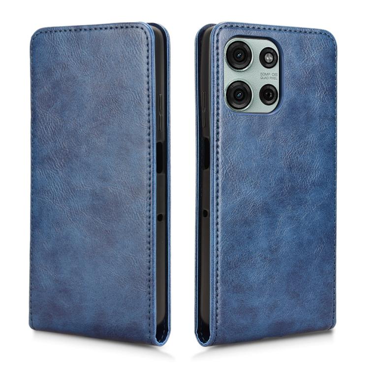 For Motorola Moto G75 5G Magnetic Vertical Flip Leather Phone Case