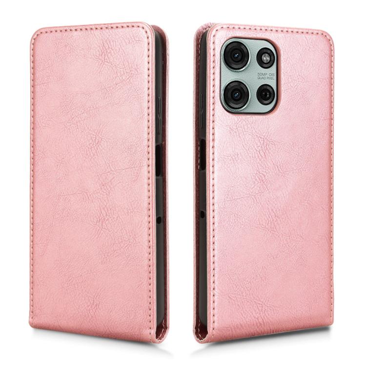 For Motorola Moto G75 5G Magnetic Vertical Flip Leather Phone Case
