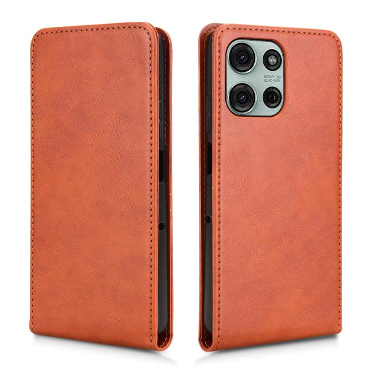 For Motorola Moto G75 5G Magnetic Vertical Flip Leather Phone Case