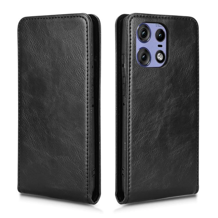 For Motorola Edge 50 Pro 5G Magnetic Vertical Flip Leather Phone Case