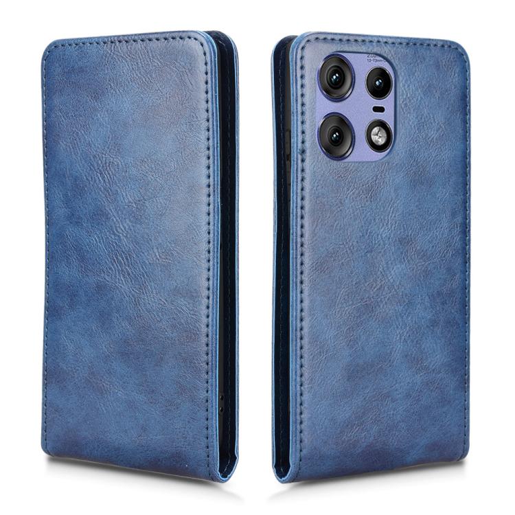 For Motorola Edge 50 Pro 5G Magnetic Vertical Flip Leather Phone Case