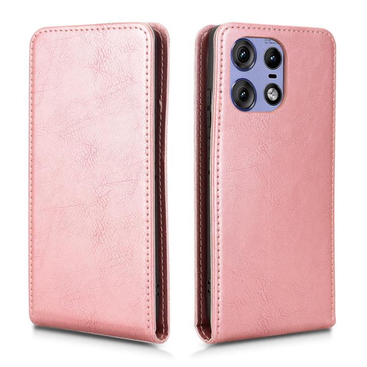 For Motorola Edge 50 Pro 5G Magnetic Vertical Flip Leather Phone Case