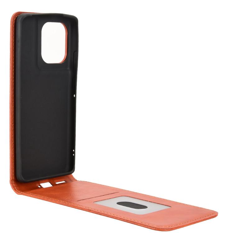 For Motorola Edge 50 Pro 5G Magnetic Vertical Flip Leather Phone Case