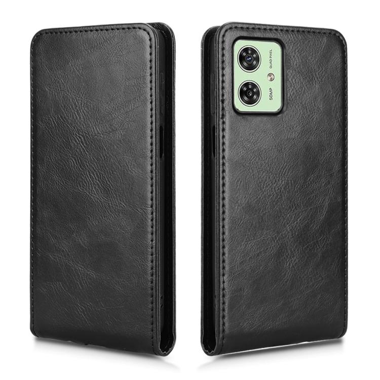 For Motorola Moto G54 5G Magnetic Vertical Flip Leather Phone Case