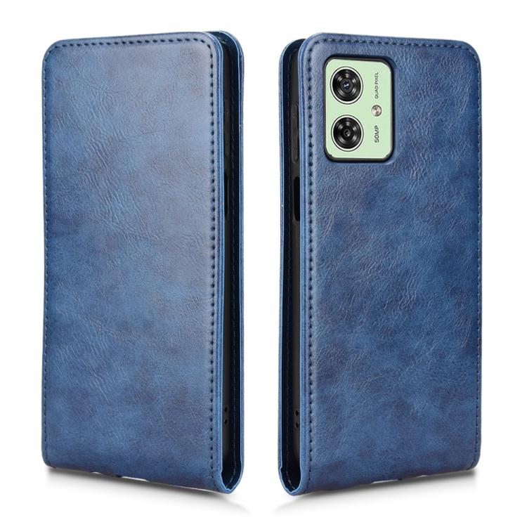 For Motorola Moto G54 5G Magnetic Vertical Flip Leather Phone Case