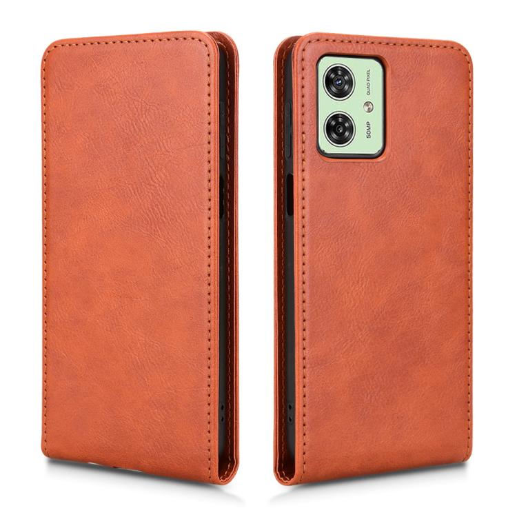For Motorola Moto G54 5G Magnetic Vertical Flip Leather Phone Case