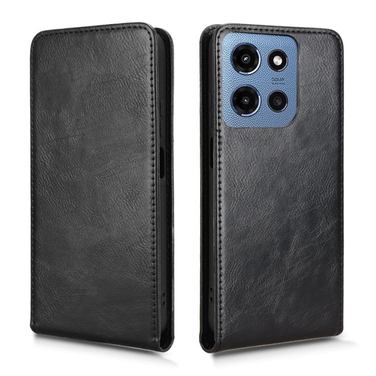 For Motorola Moto G Power 2025 Magnetic Vertical Flip Leather Phone Case