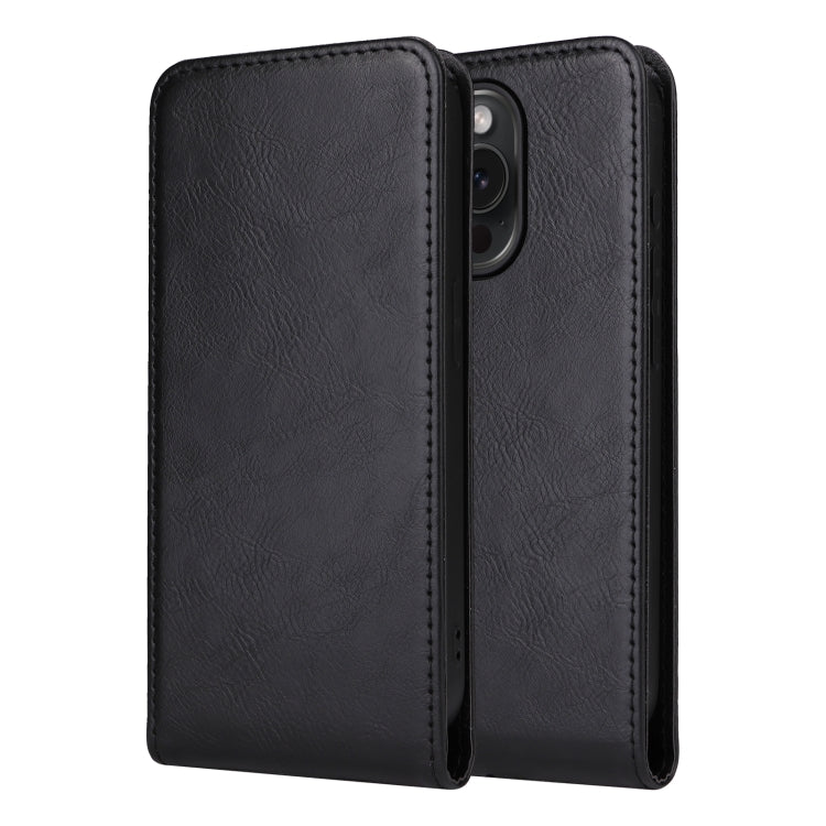For iPhone 15 Pro Magnetic Vertical Flip Leather Phone Case
