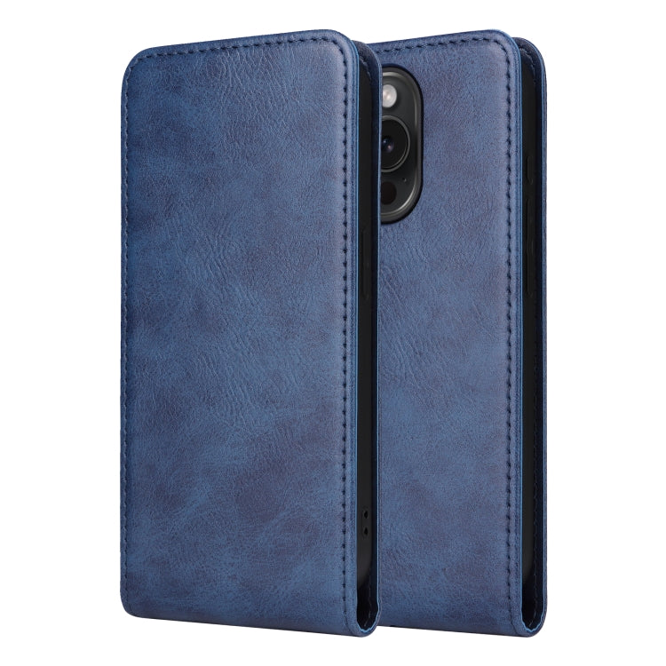 For iPhone 15 Pro Magnetic Vertical Flip Leather Phone Case