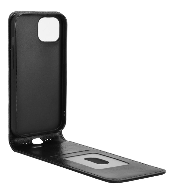 For iPhone 15 Magnetic Vertical Flip Leather Phone Case