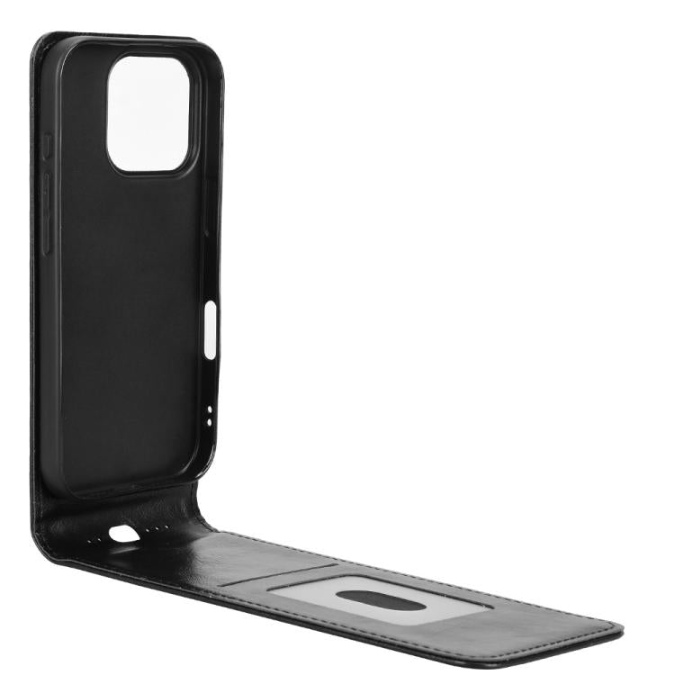 For iPhone 16 Pro Max Magnetic Vertical Flip Leather Phone Case