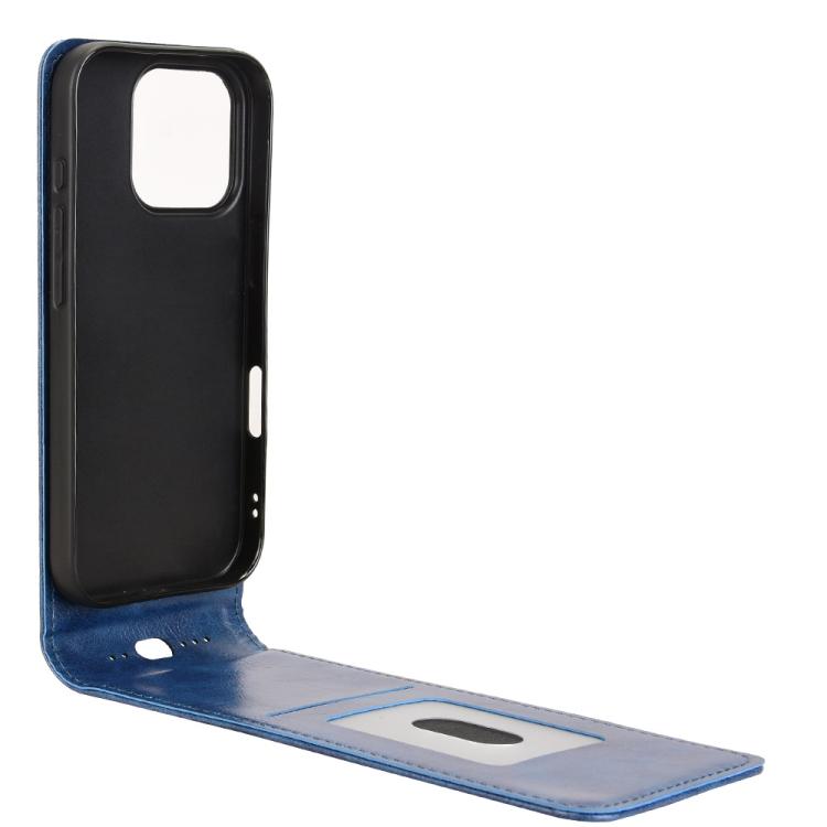 For iPhone 16 Pro Max Magnetic Vertical Flip Leather Phone Case