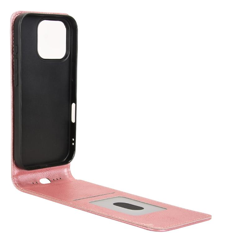 For iPhone 16 Pro Max Magnetic Vertical Flip Leather Phone Case