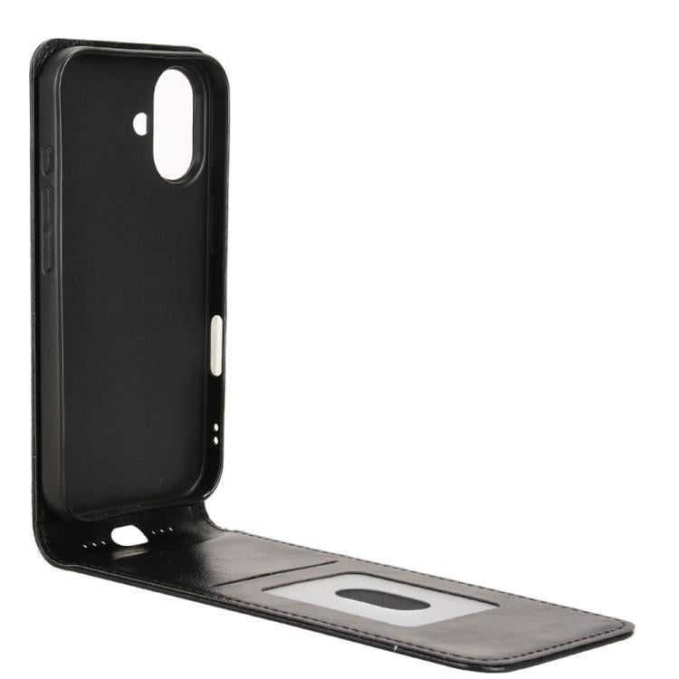 For iPhone 16 Magnetic Vertical Flip Leather Phone Case
