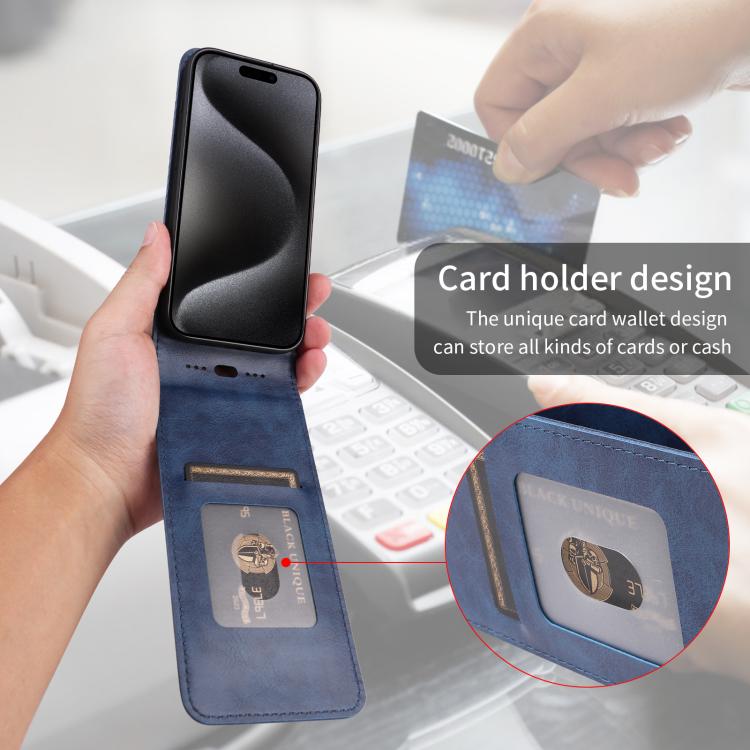 For iPhone 17e / 16e Magnetic Vertical Flip Leather Phone Case