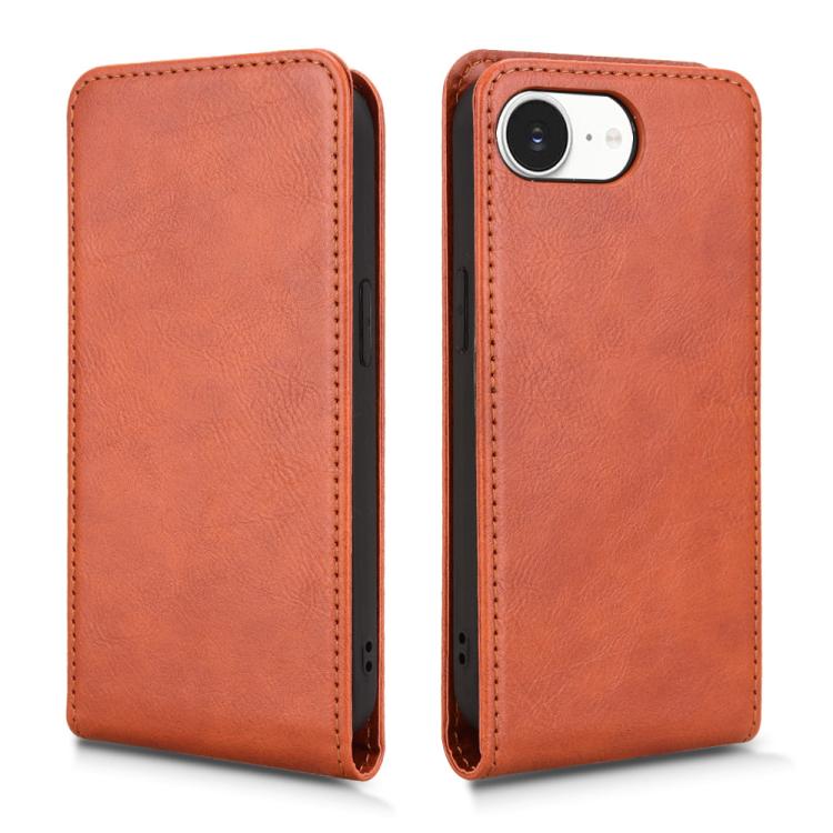 For iPhone 17e / 16e Magnetic Vertical Flip Leather Phone Case