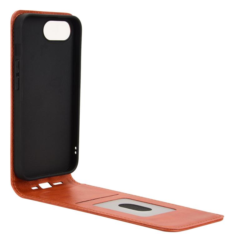 For iPhone 17e / 16e Magnetic Vertical Flip Leather Phone Case